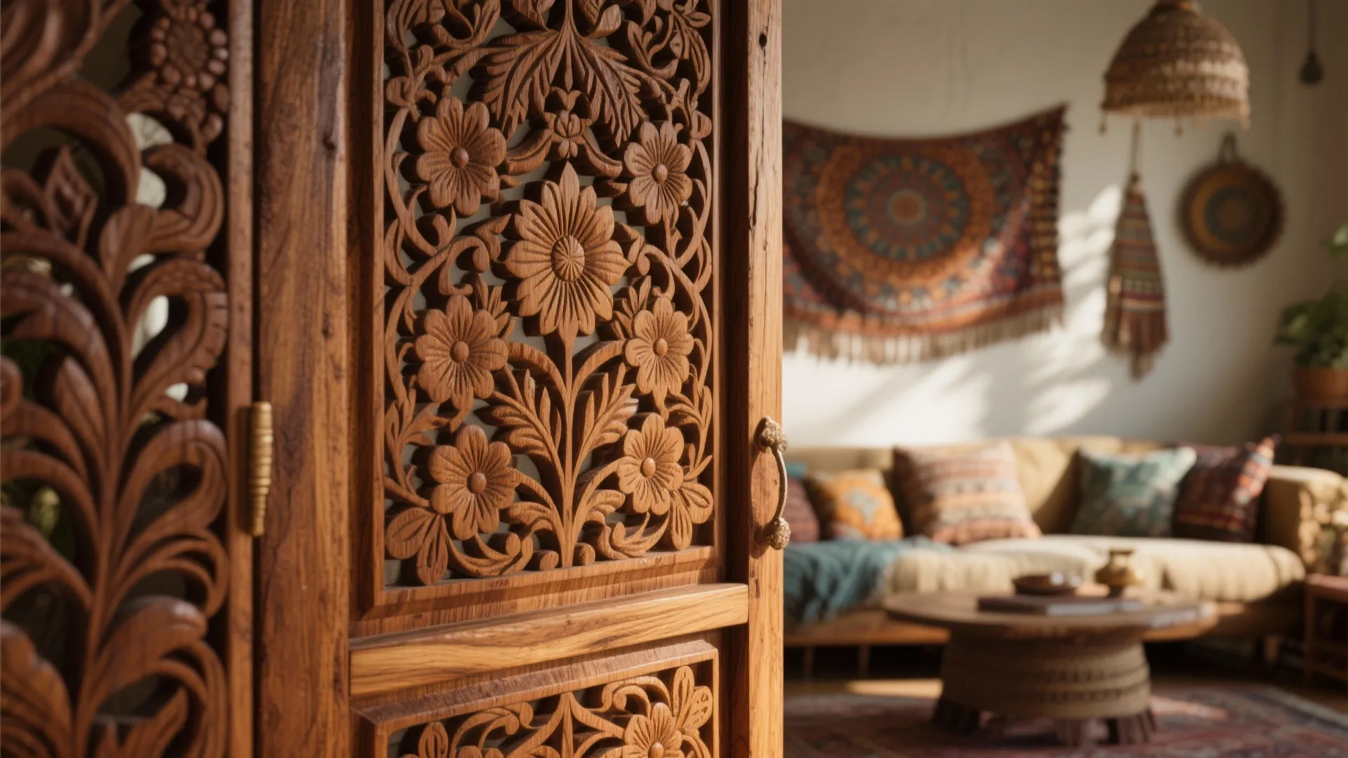 Carved Wooden Screen