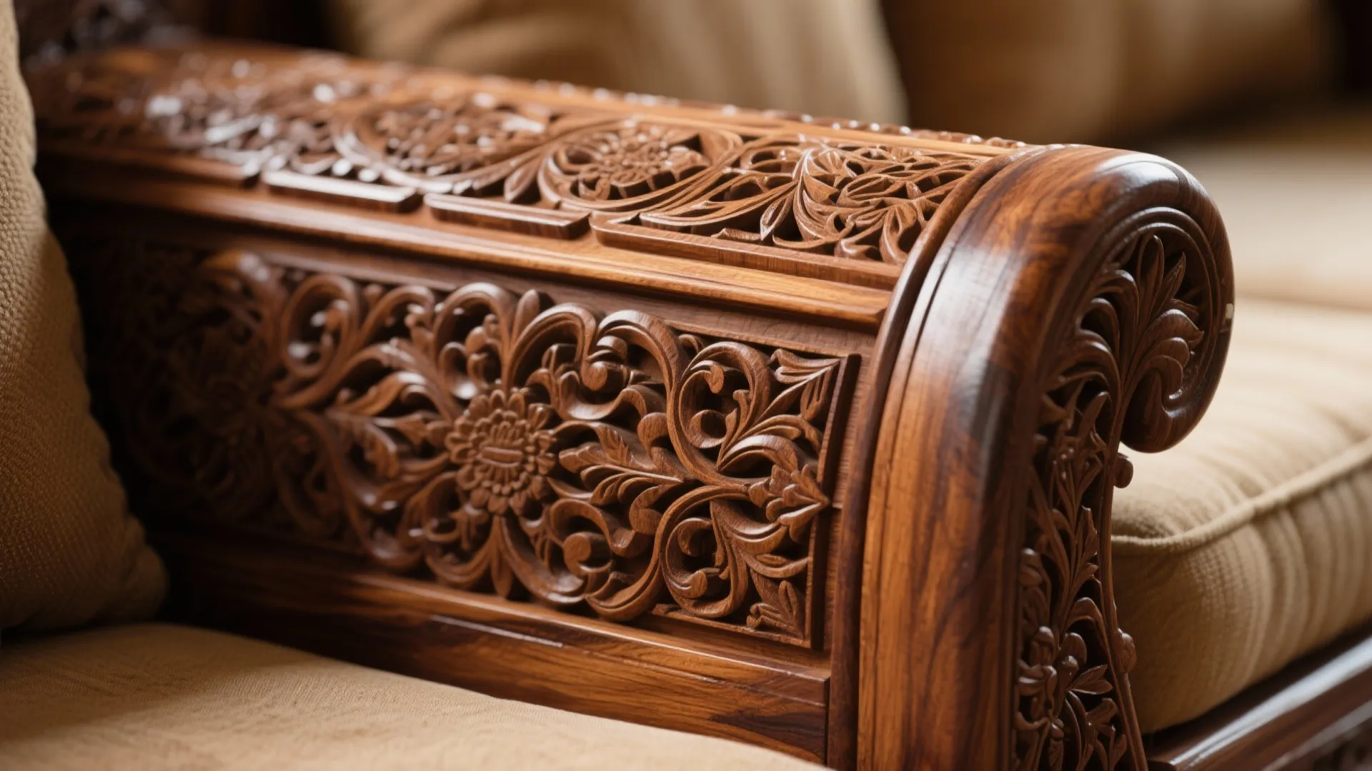 Intricately Carved Wooden Furniture