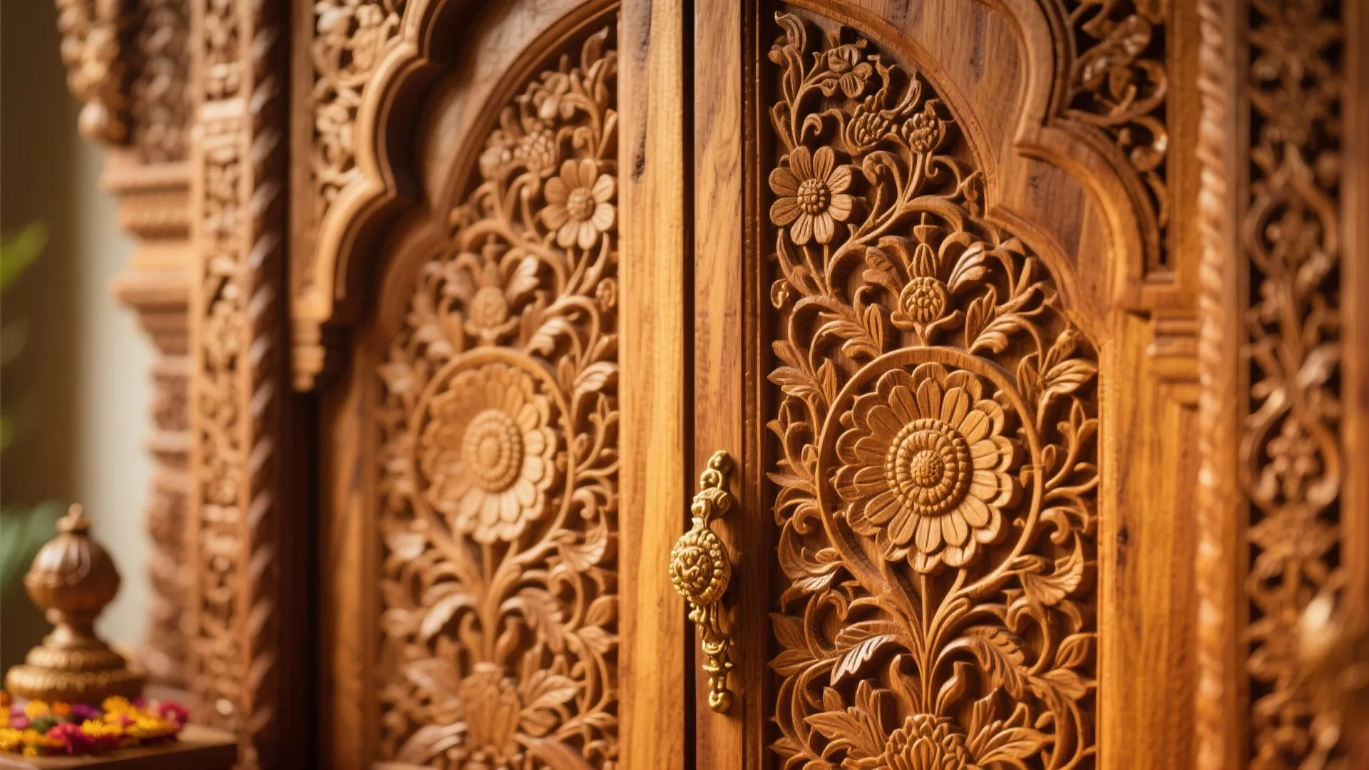 Intricately Carved Wooden Doors