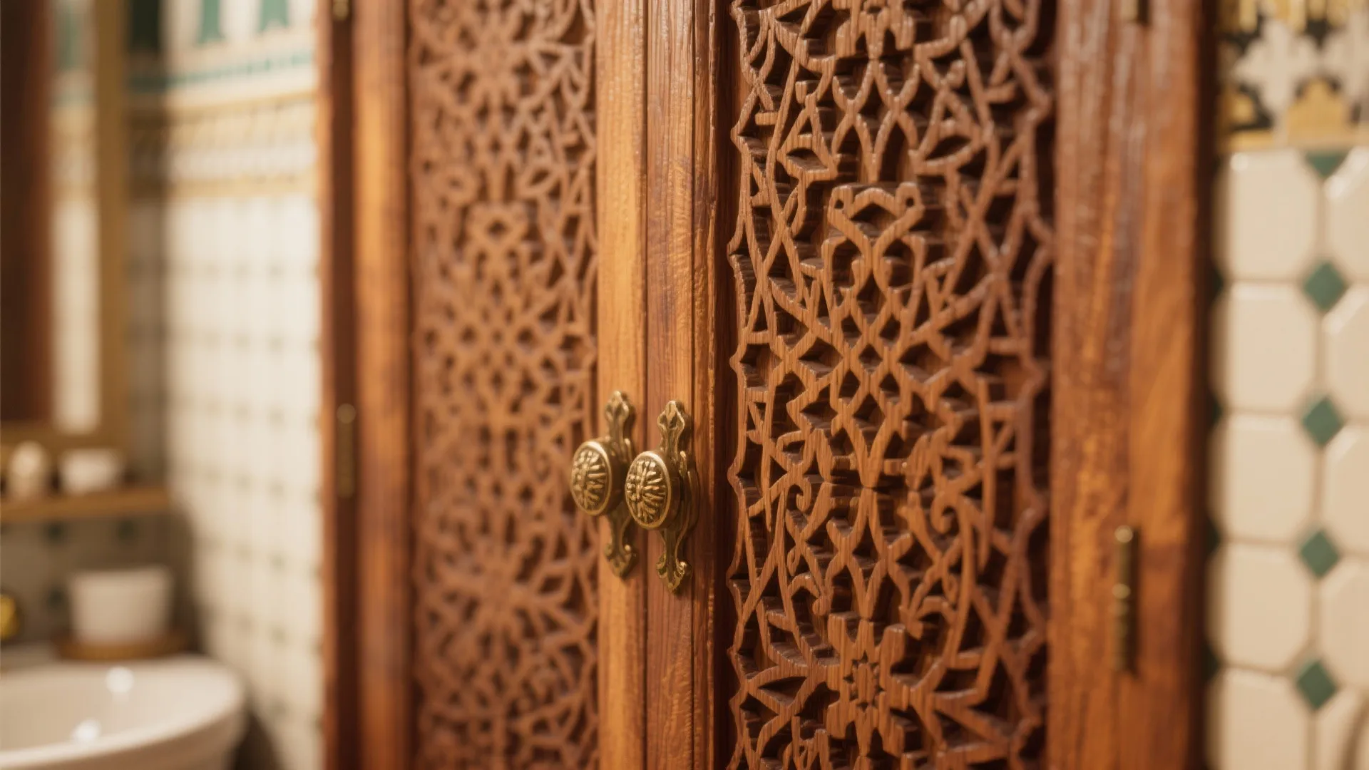 6. Carved Wooden Accents