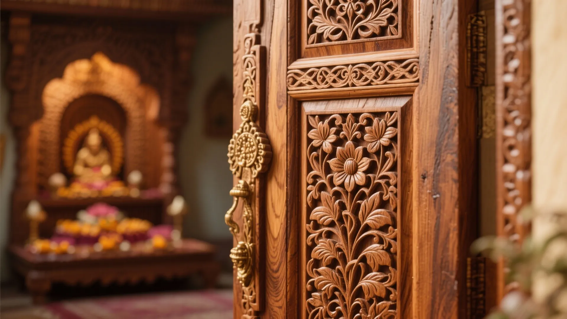 Intricately Carved Wooden Doors
