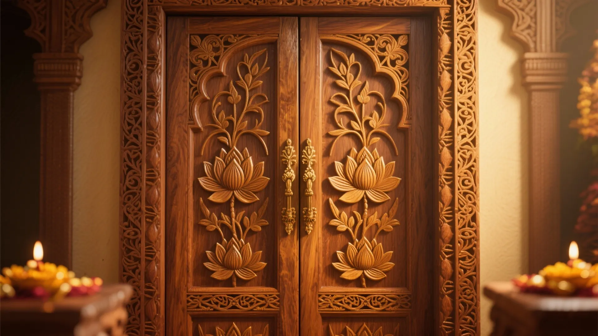 Intricately Carved Wooden Doors