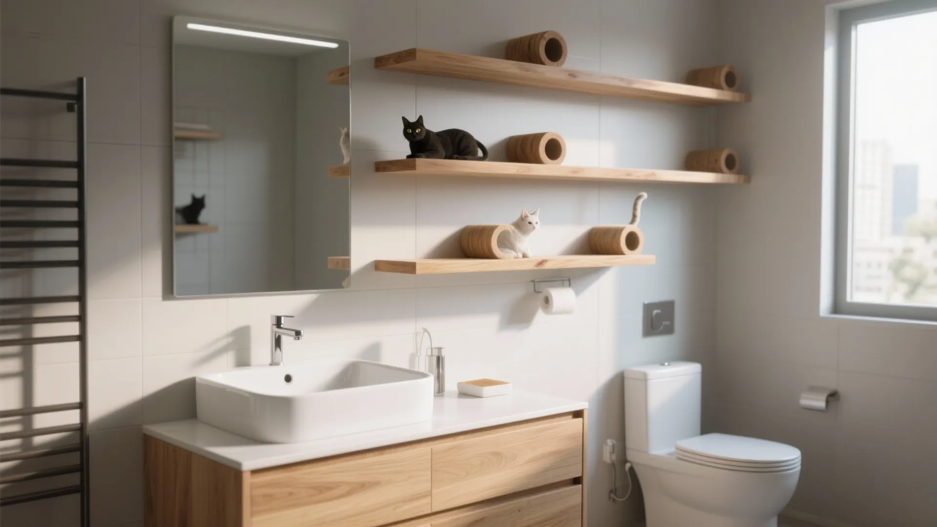 3. Multi-level Perch Shelving