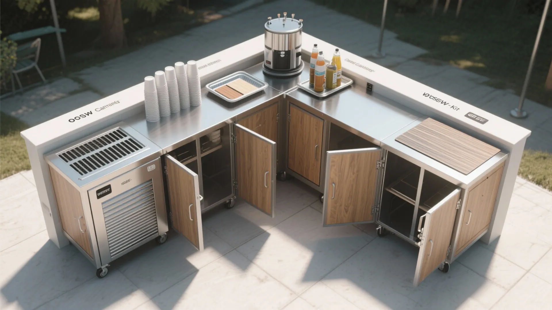 4. Compact catering corner and clever storage