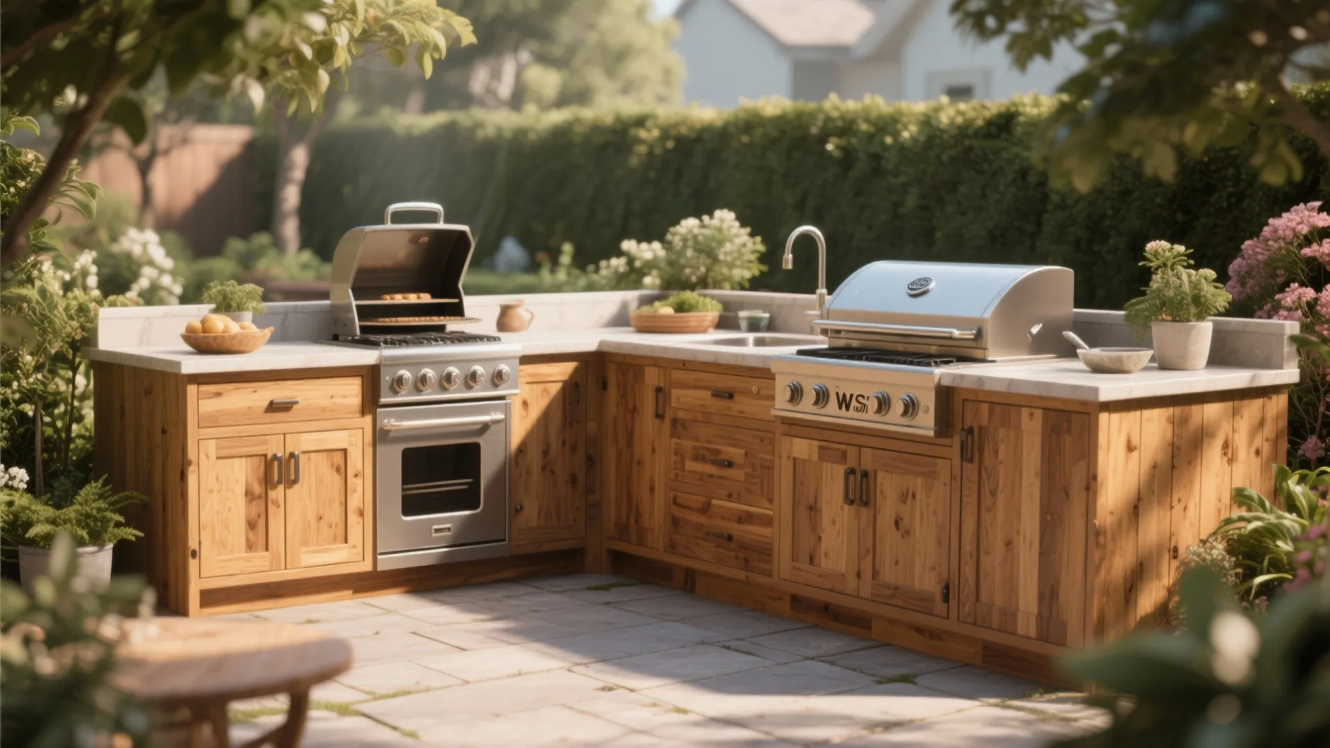 1. Cedar Cabinets with Weatherproof Seal