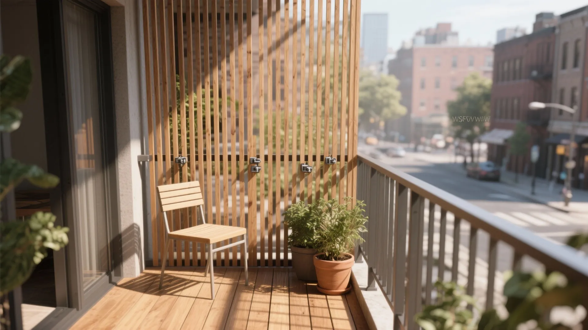 Vertical Slatted Screens for Privacy