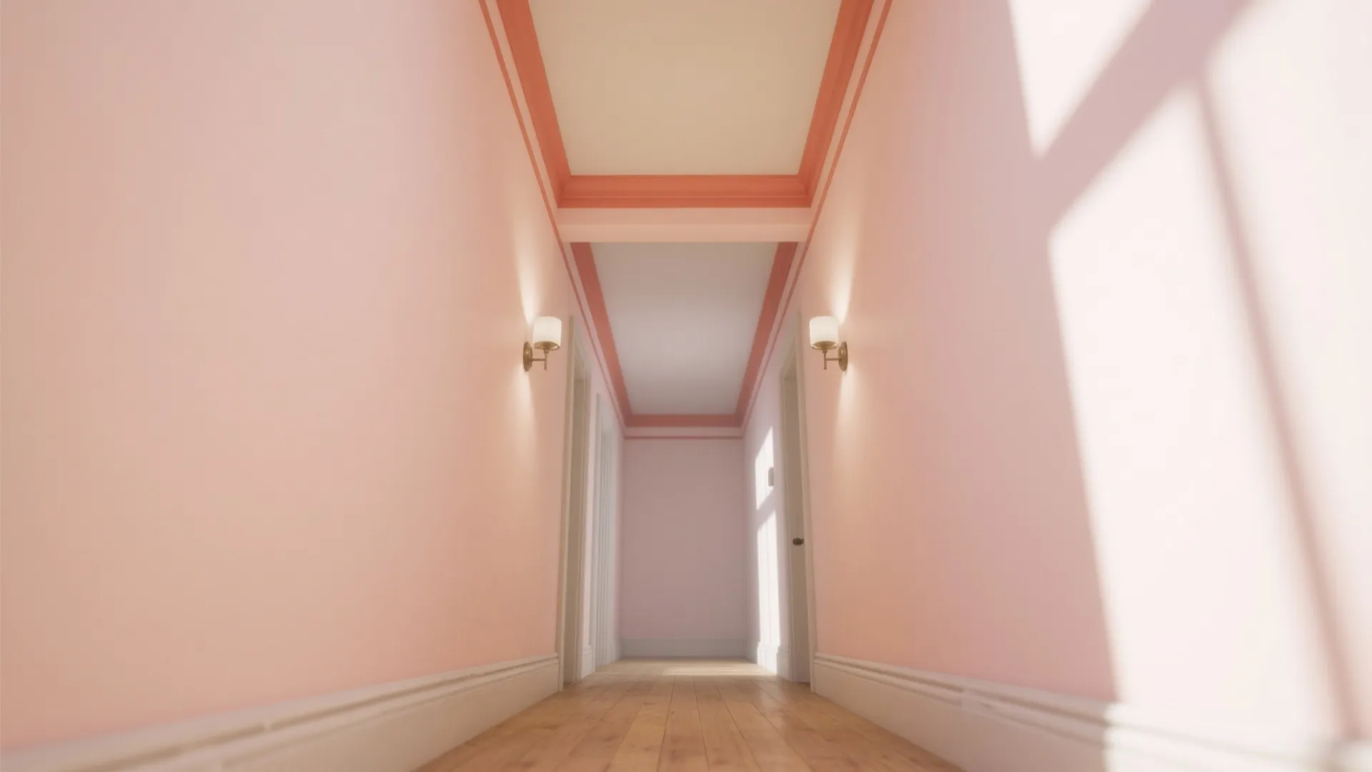 Painted Ceiling and Bands to Stretch Height