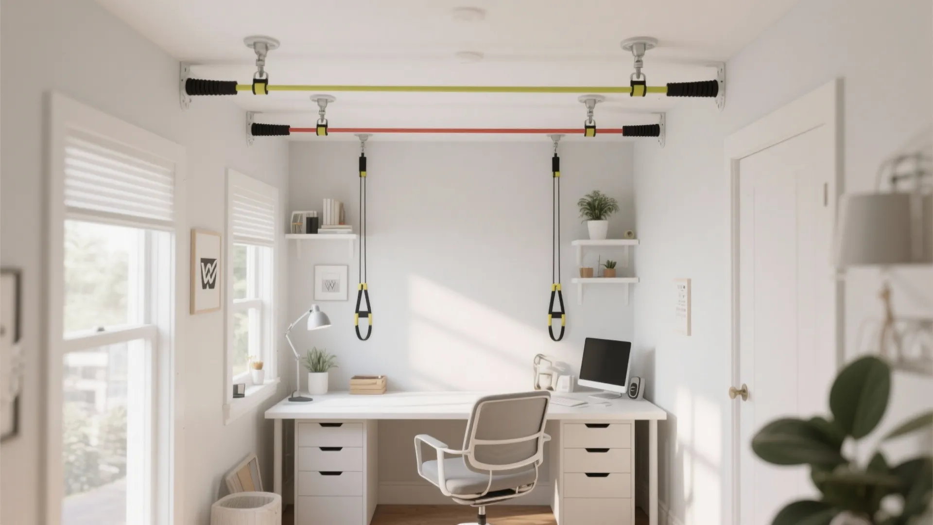 7. Ceiling-Mounted Resistance Bands