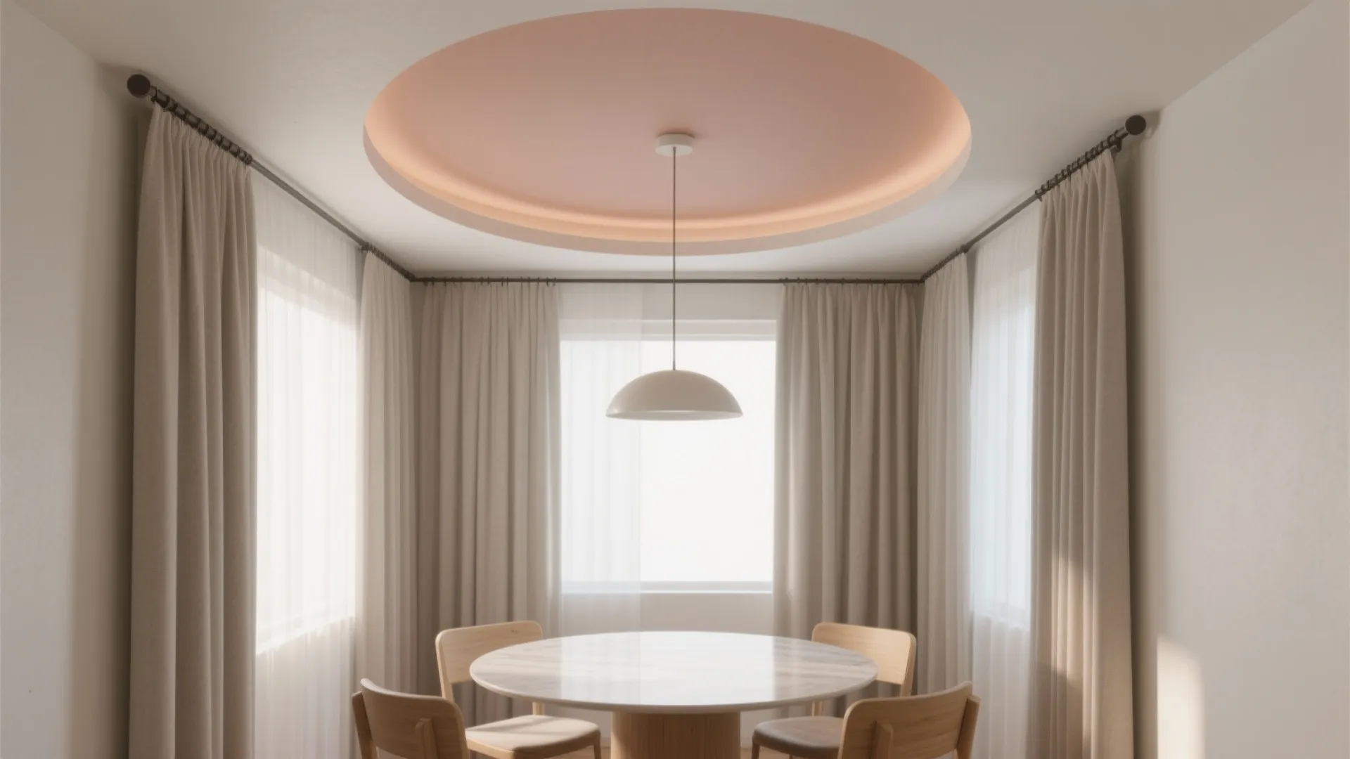 Ceiling color blocks for smart zoning