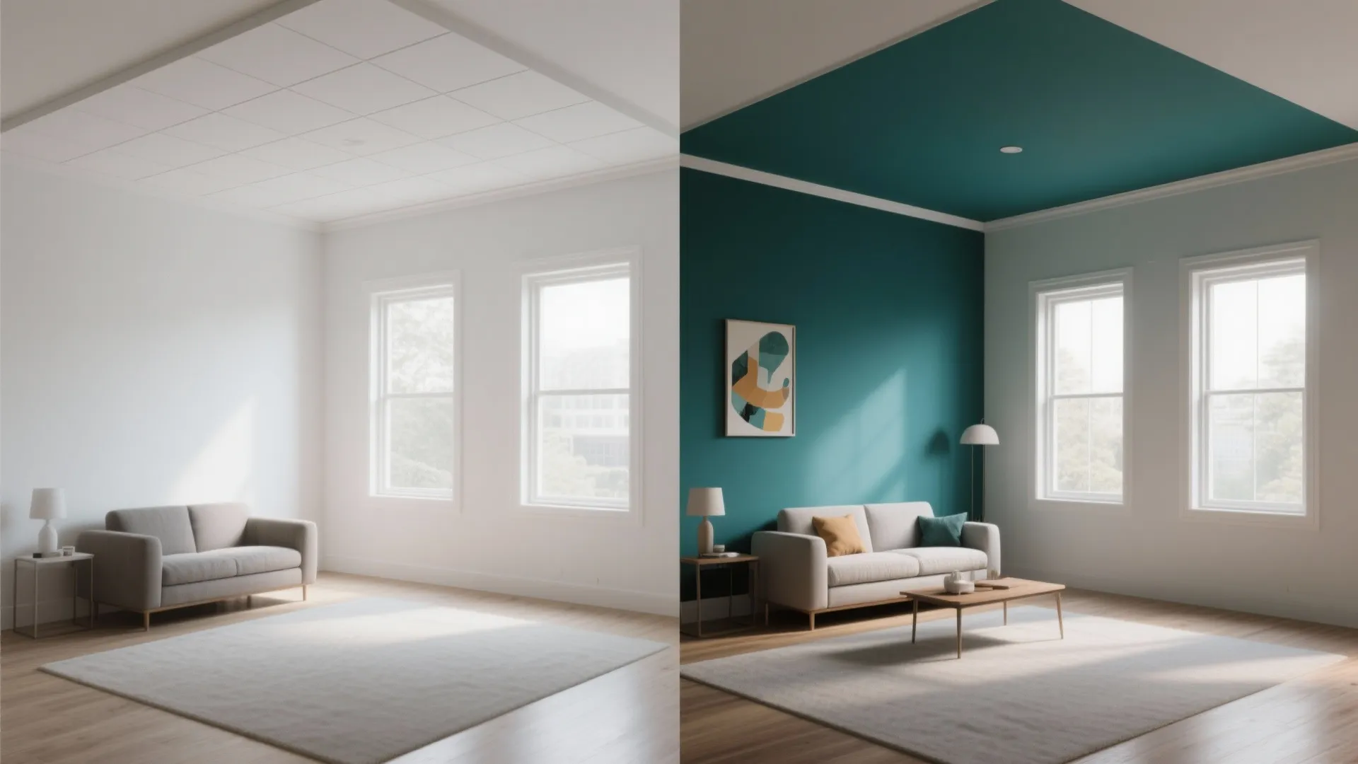 4. Ceiling choices: white or color?