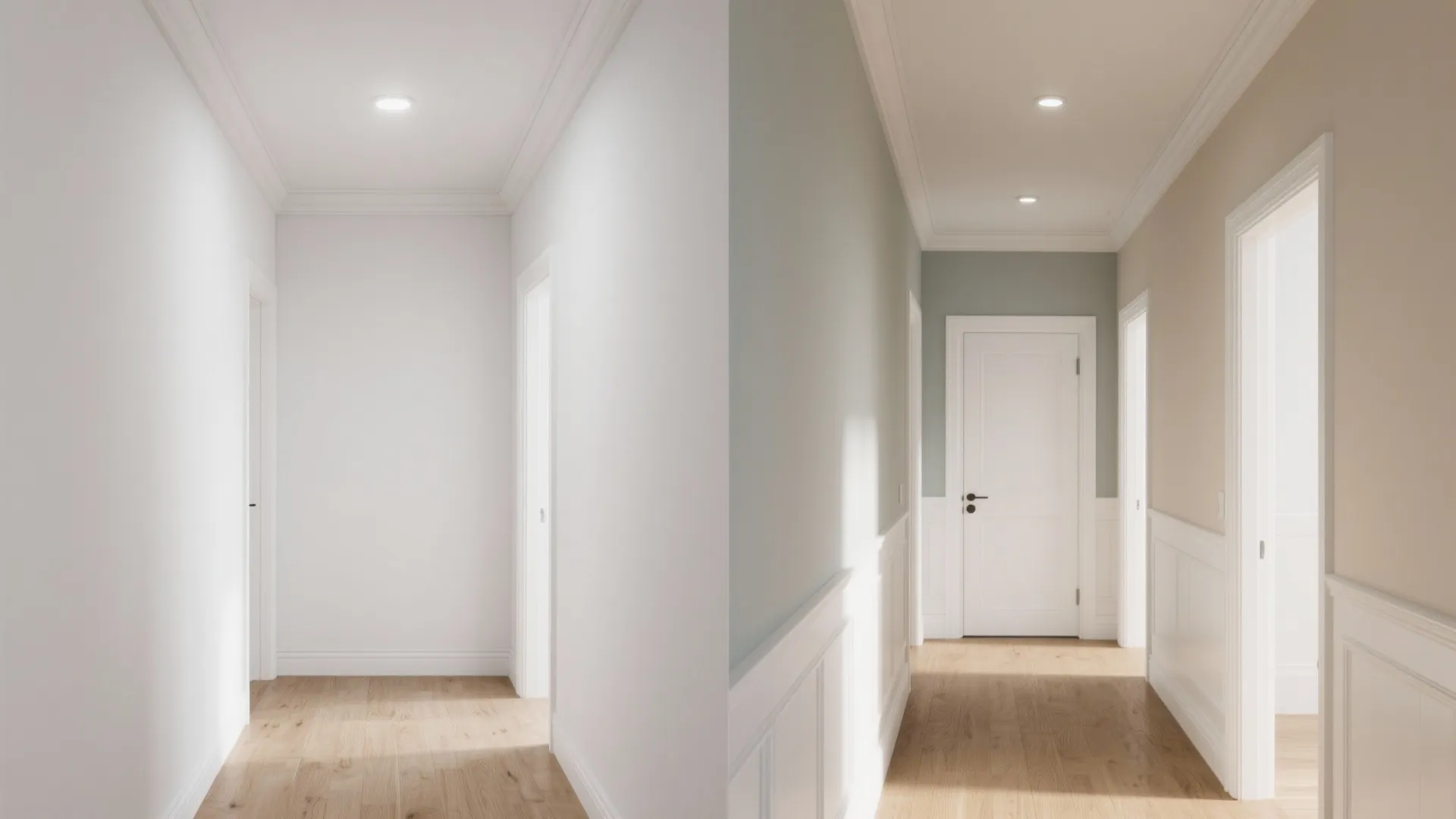 Ceiling Color Zoning with Soft Contrast