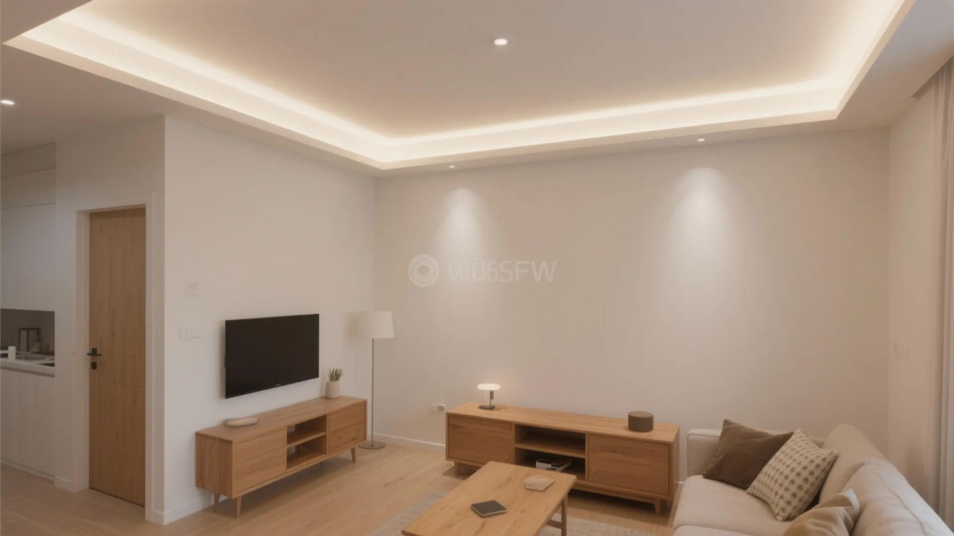 Concealed Cove Glow Along the Ceiling Perimeter