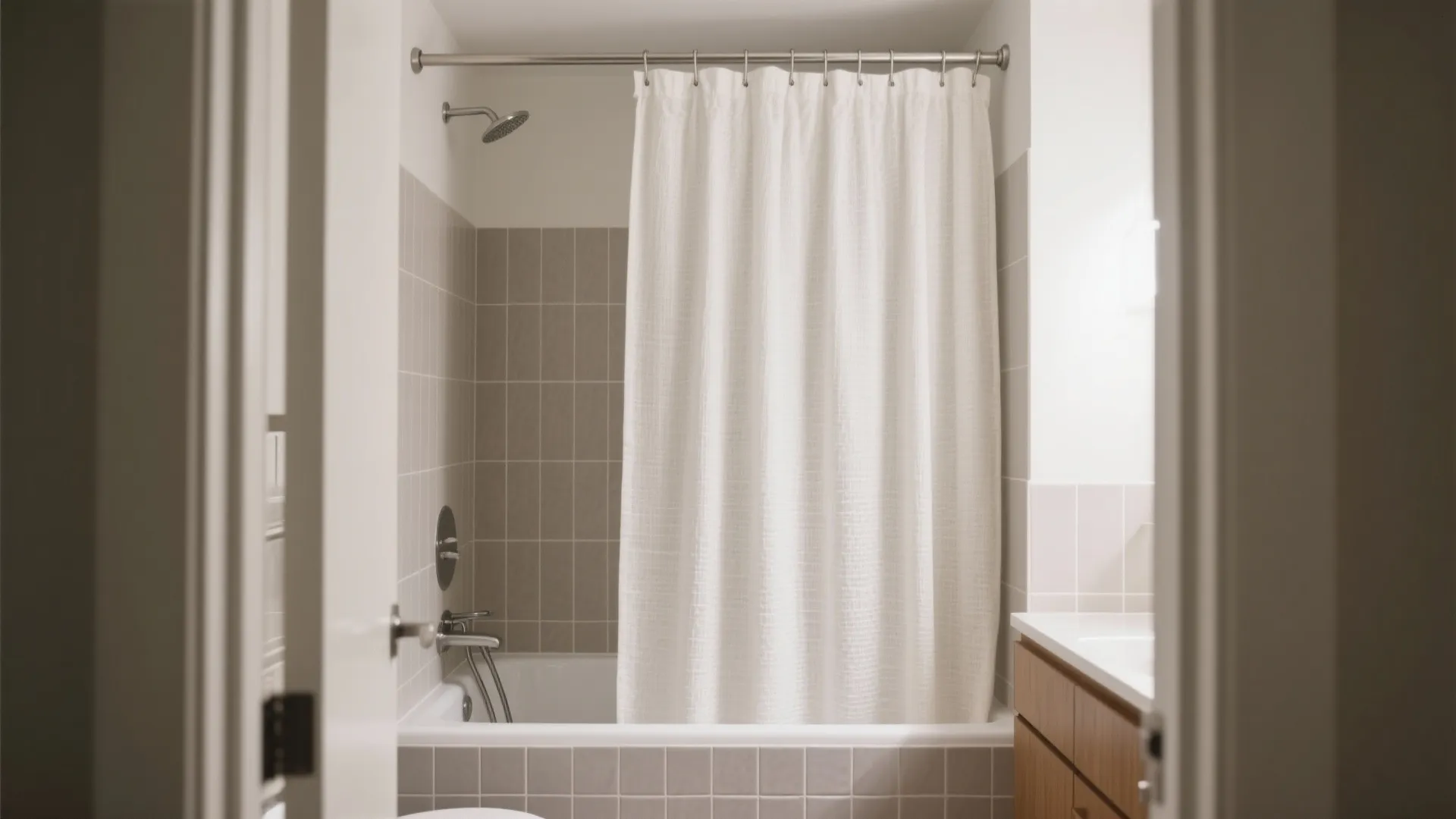 Ceiling-to-floor curtains for a hotel look