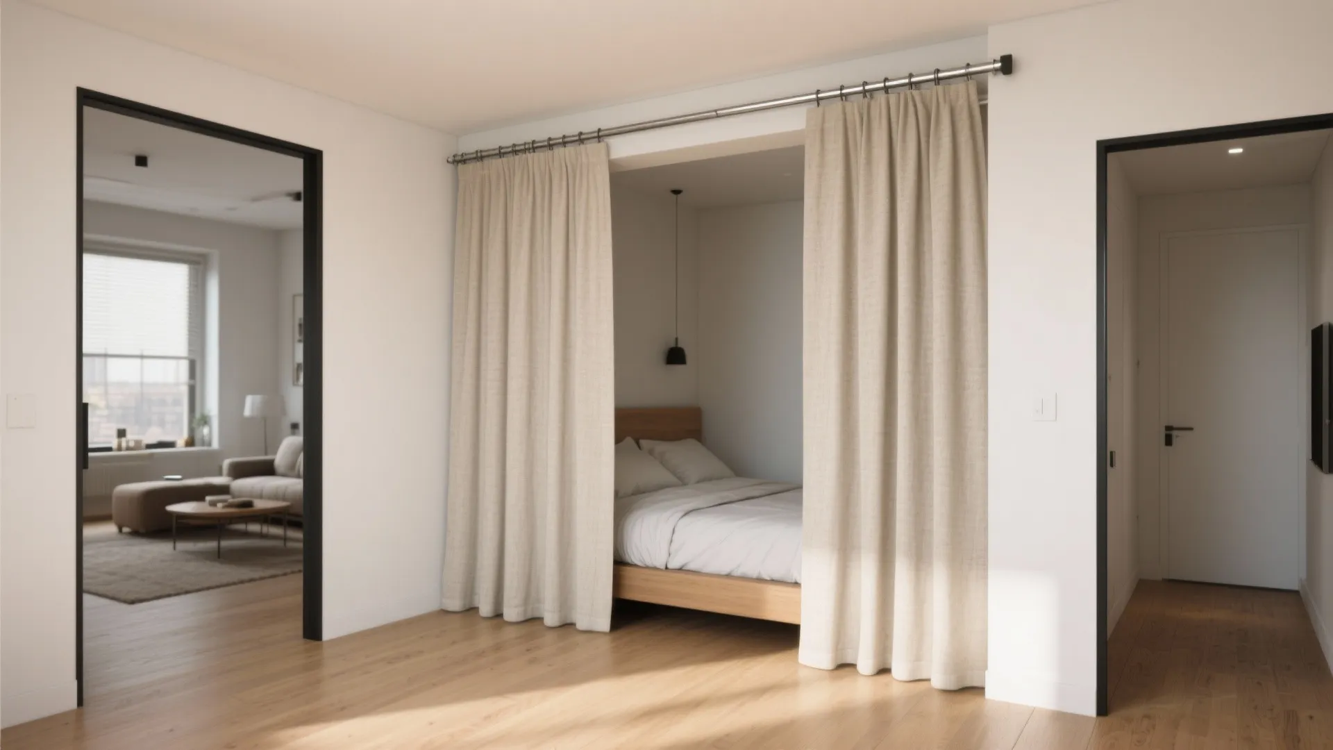 Ceiling-Track Curtains That Glide