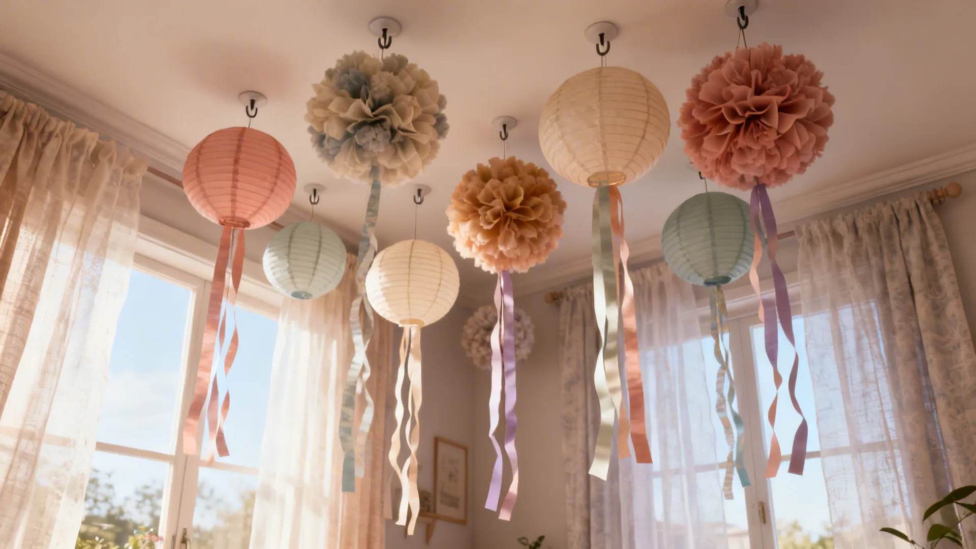 3. Ceiling-Focused Decor