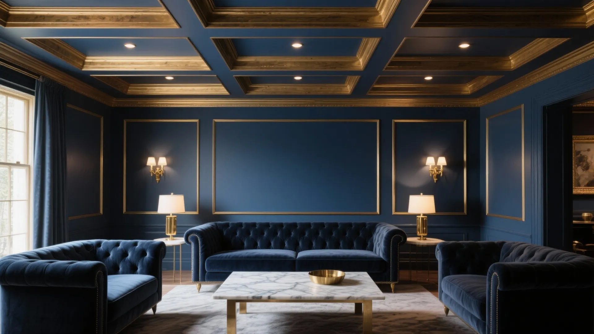 Ceiling Drama: Painted, Coffered, or Gilded