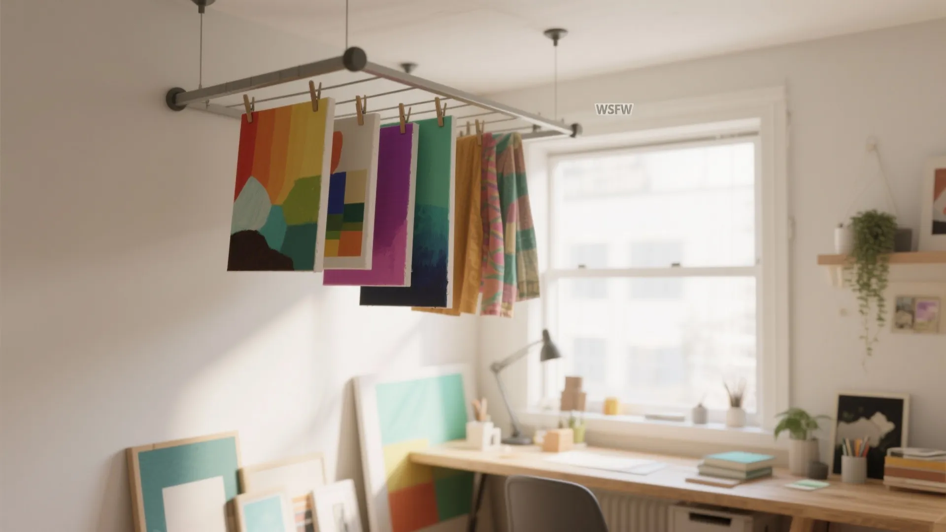 5. Ceiling-Mounted Drying Rack