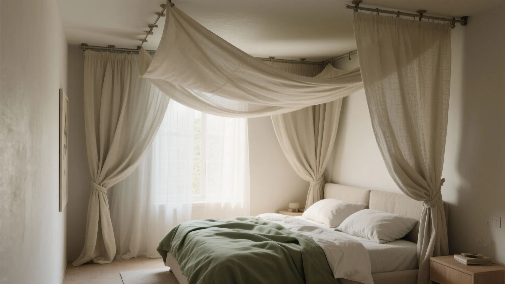 2. Ceiling-mounted fabric panels