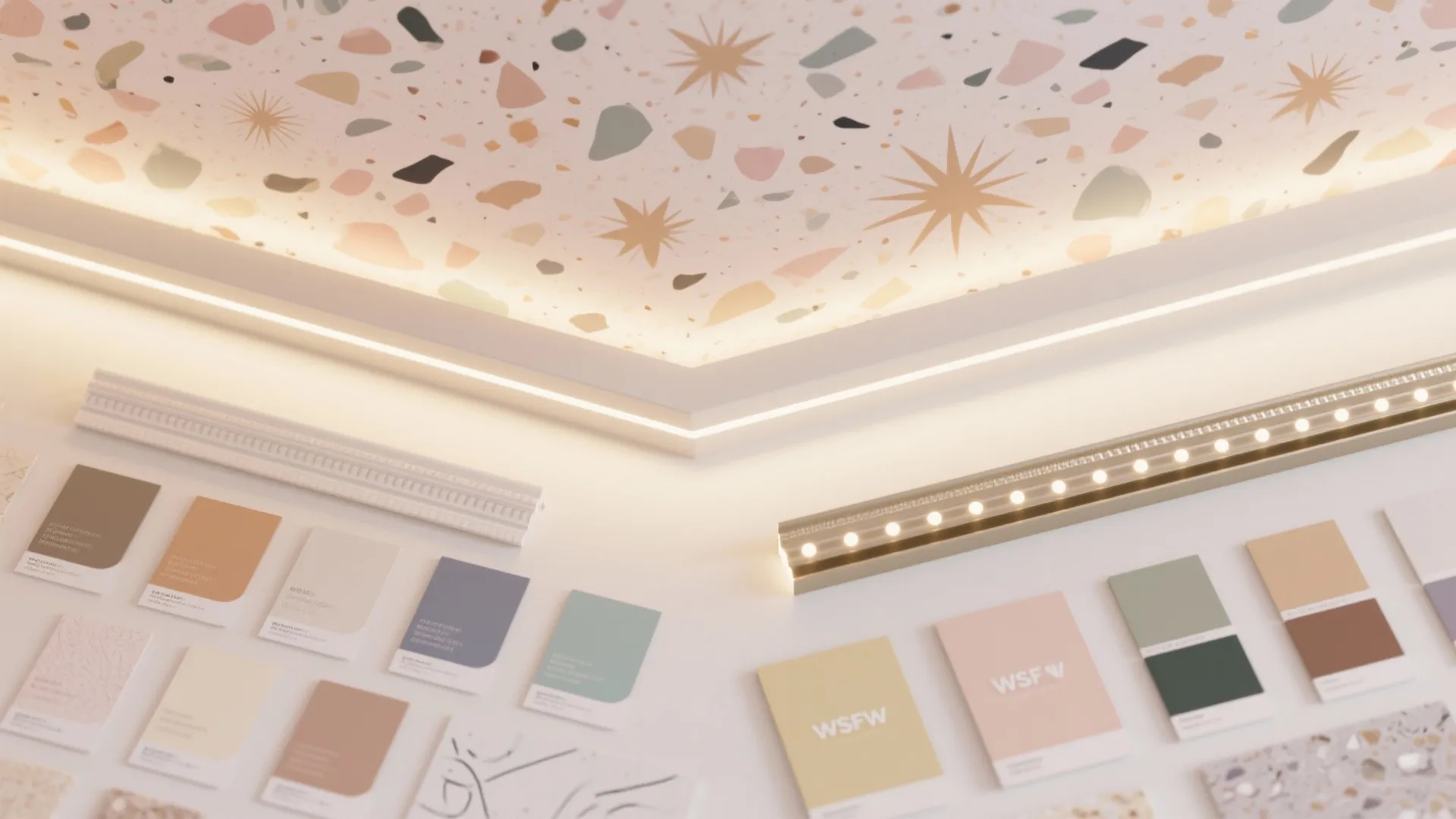 The “fifth wall”: wallpaper on the ceiling