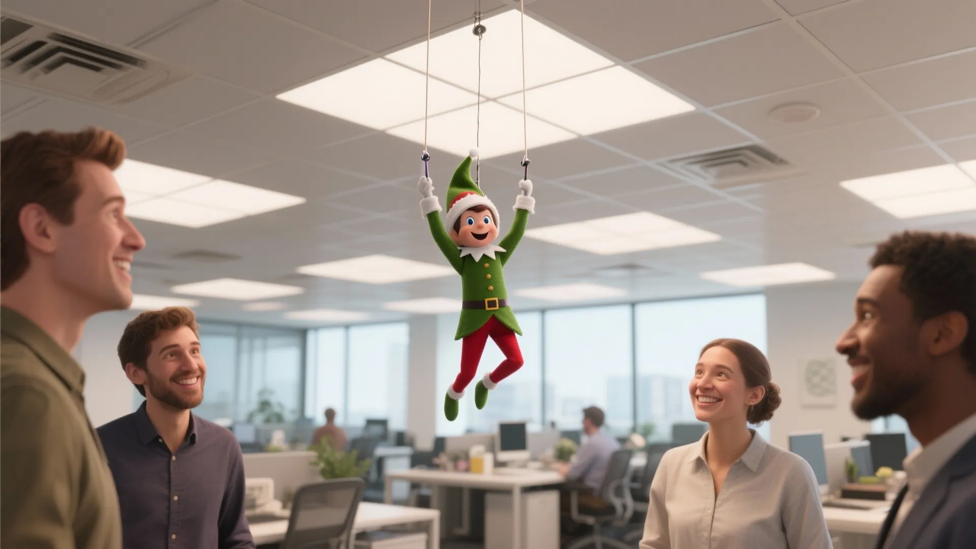 6. Hanging from the Ceiling