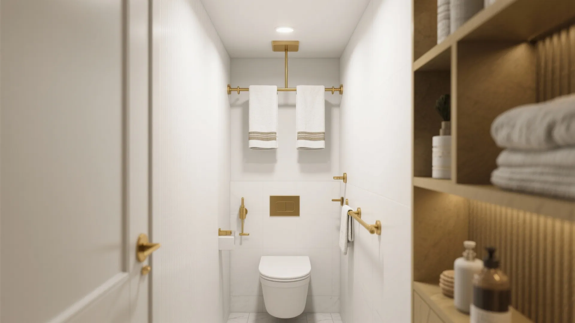 7. Ceiling-Mounted Hanging Rods