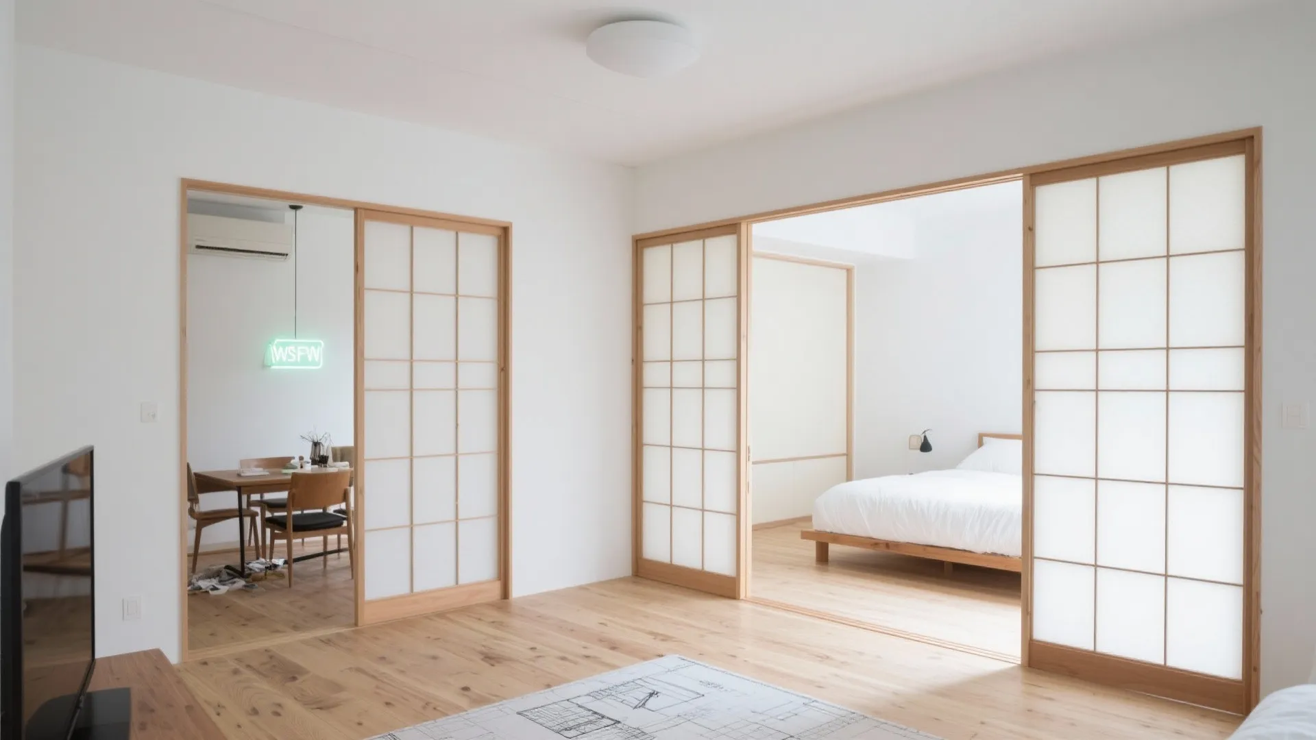 Tips 3: 3枚引き戸で“部屋を足す”可変プラン（東京・大阪・京都で有効）