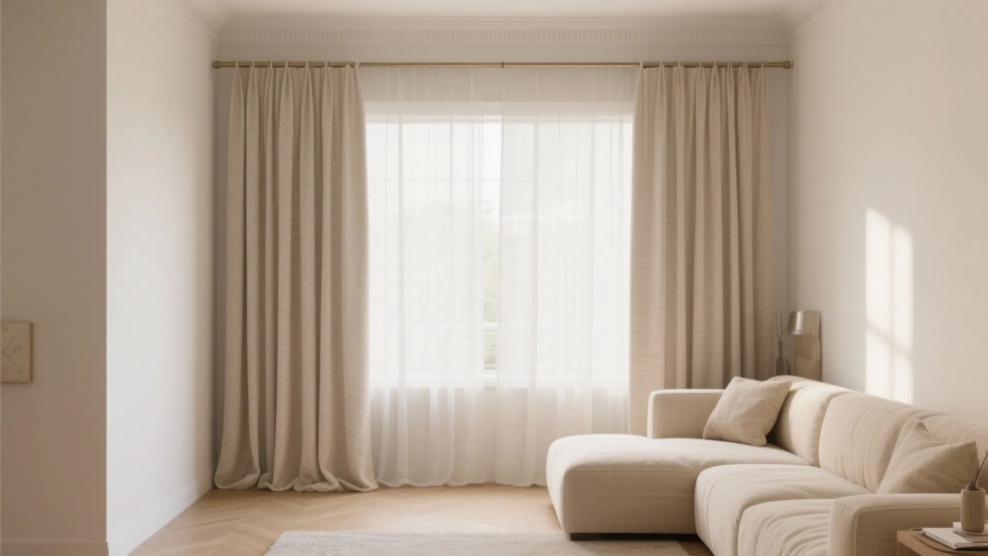 Floor-to-ceiling light drapes