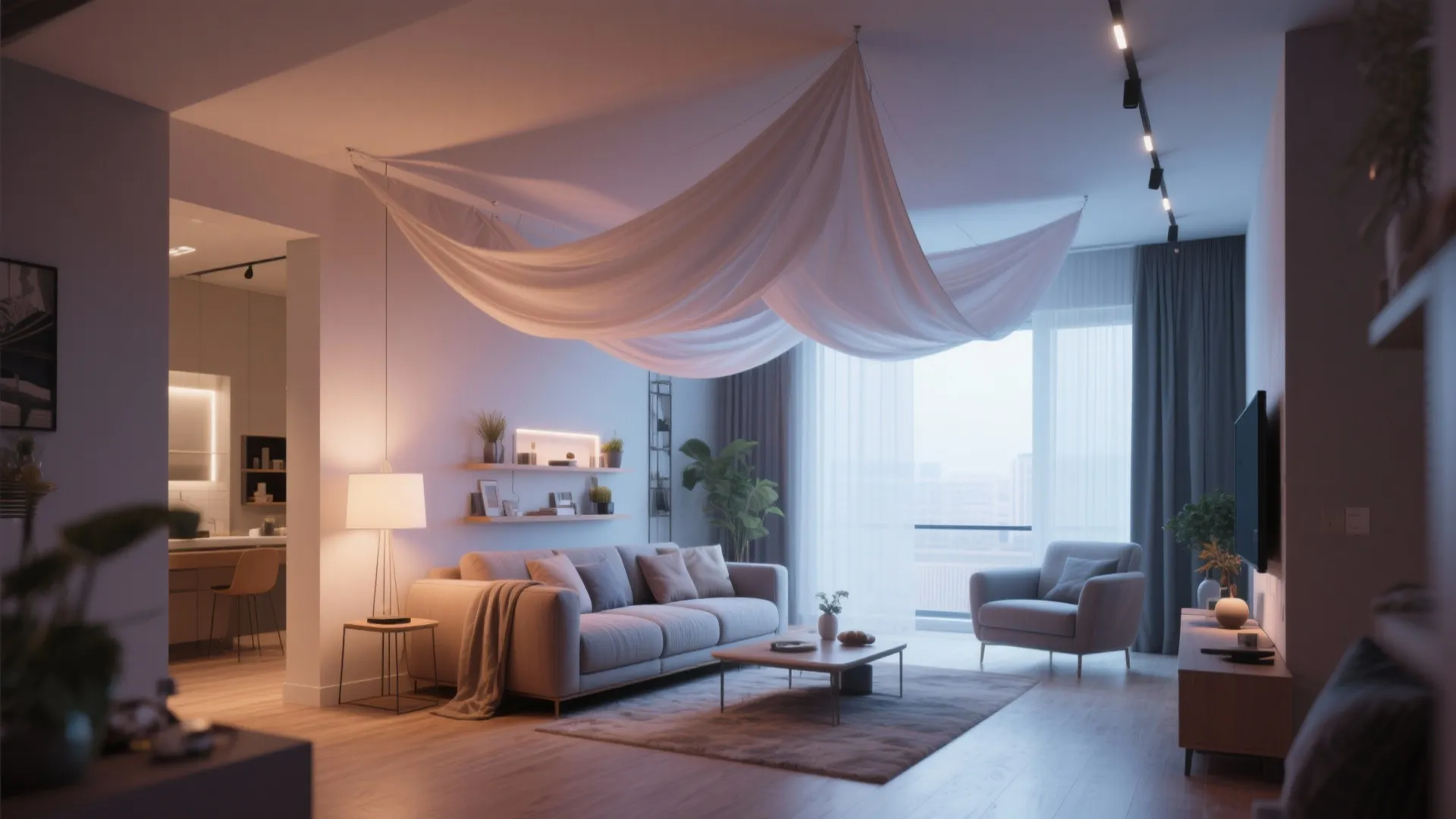 Ceiling Hung Tapestry