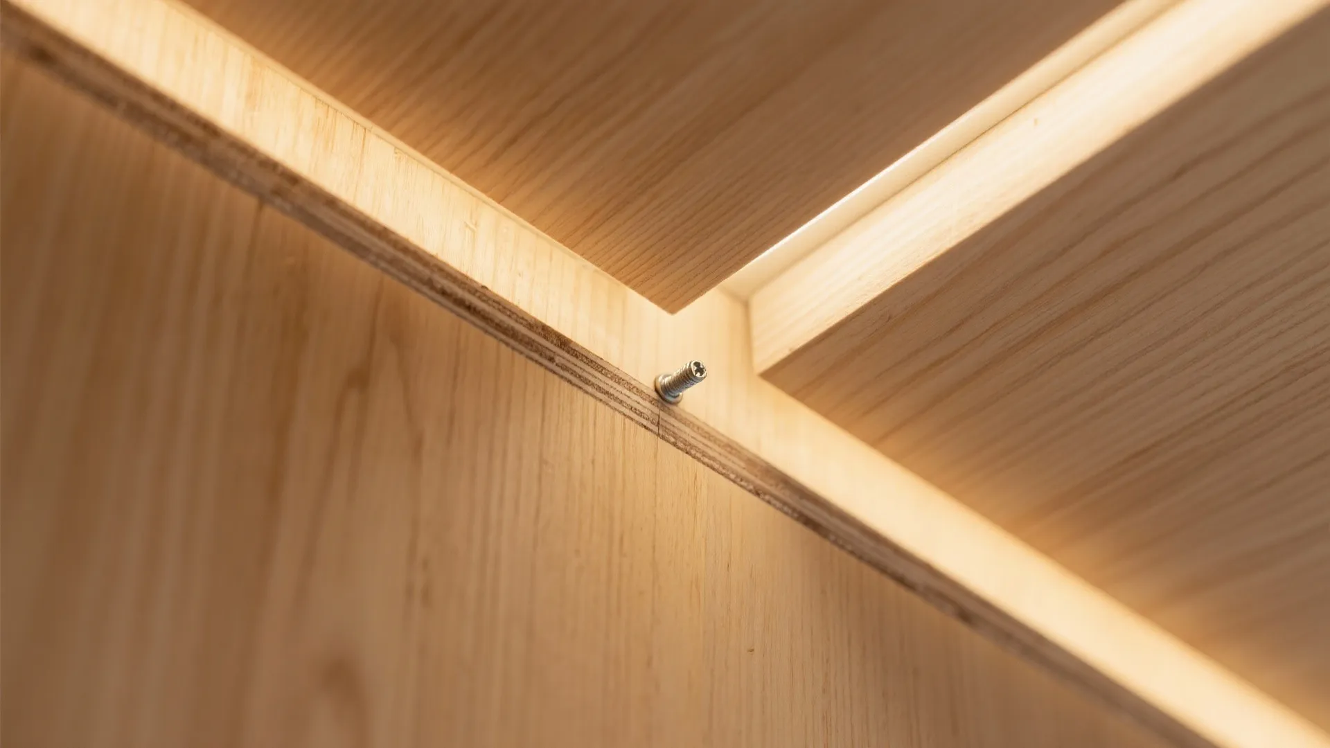 Statement Plywood Ceiling and Lighting Track