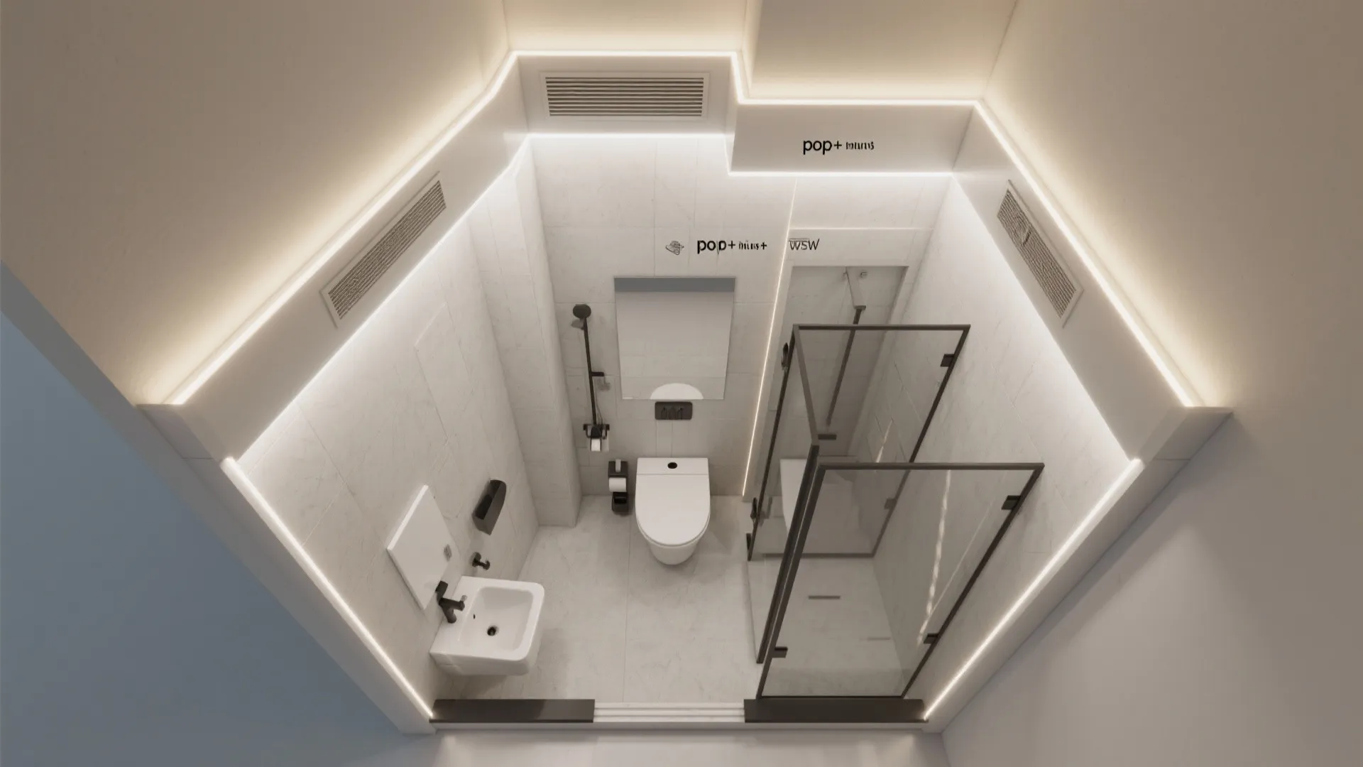 Layered Ceiling Profiles with Ambient Washes