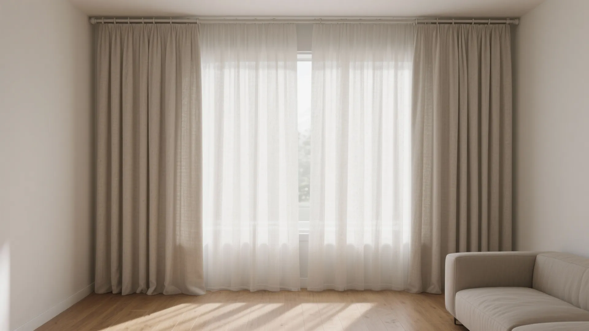 Floor-to-Ceiling Linen Panels