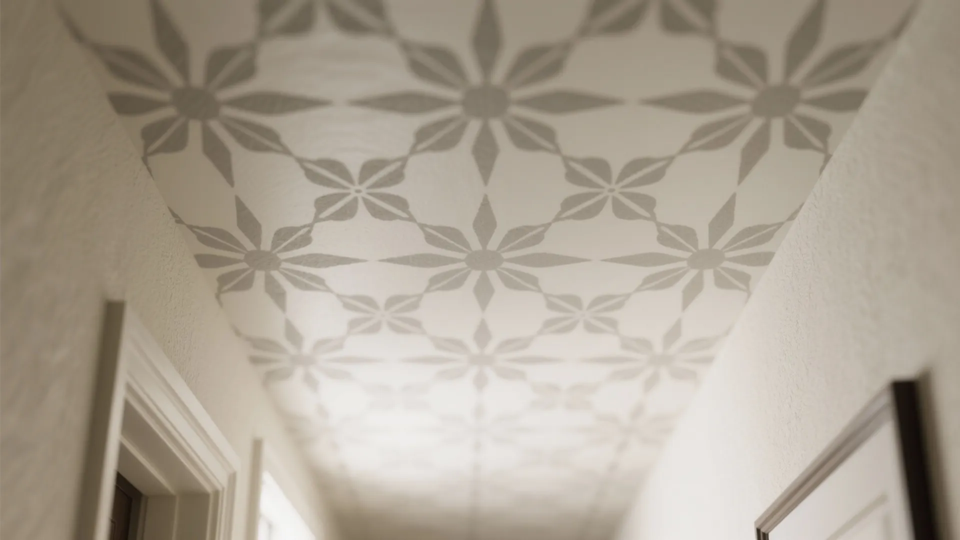 Ceiling Stencils to Lift the Hall