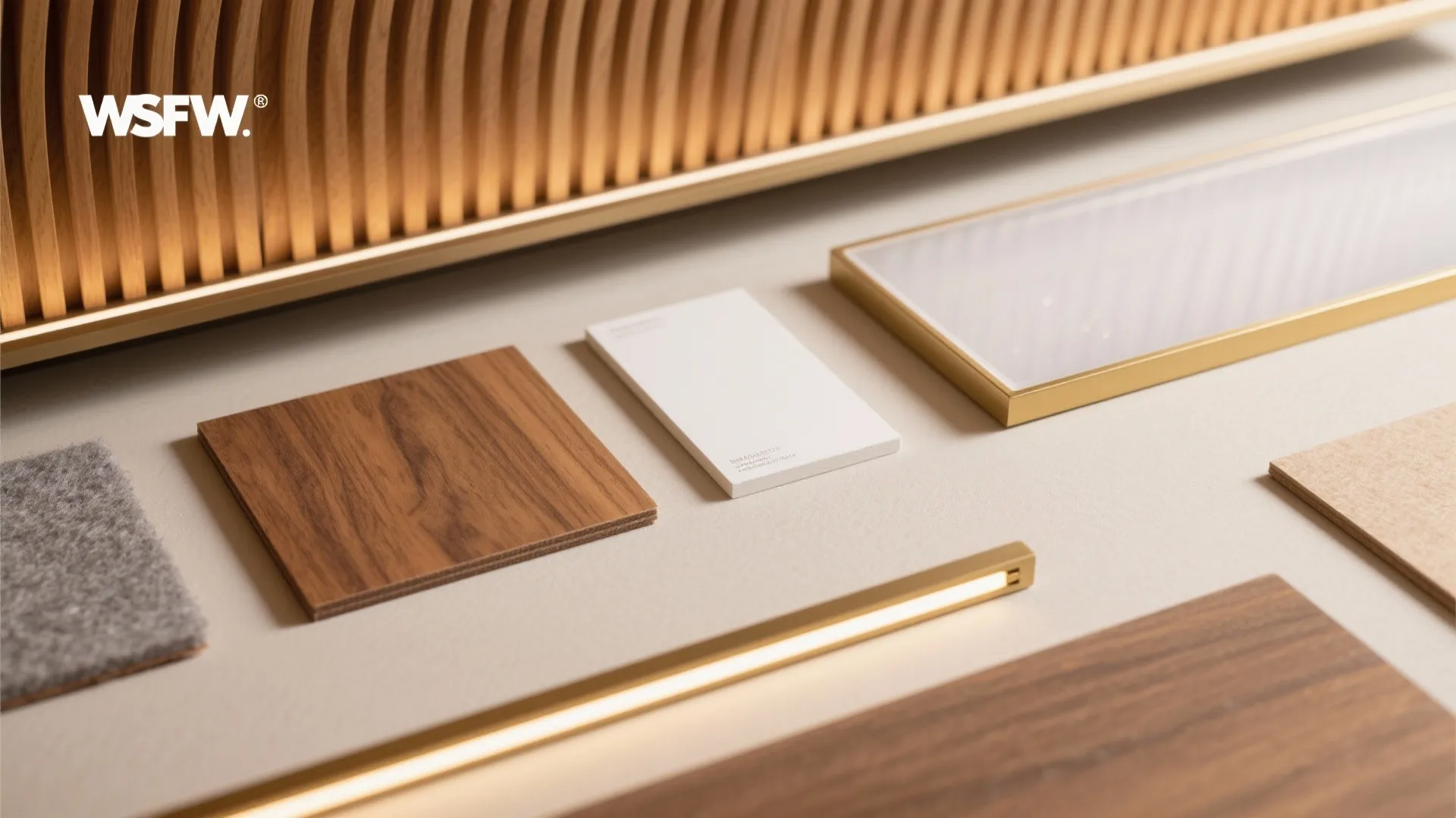 Minimalist lighting grid with warm dim