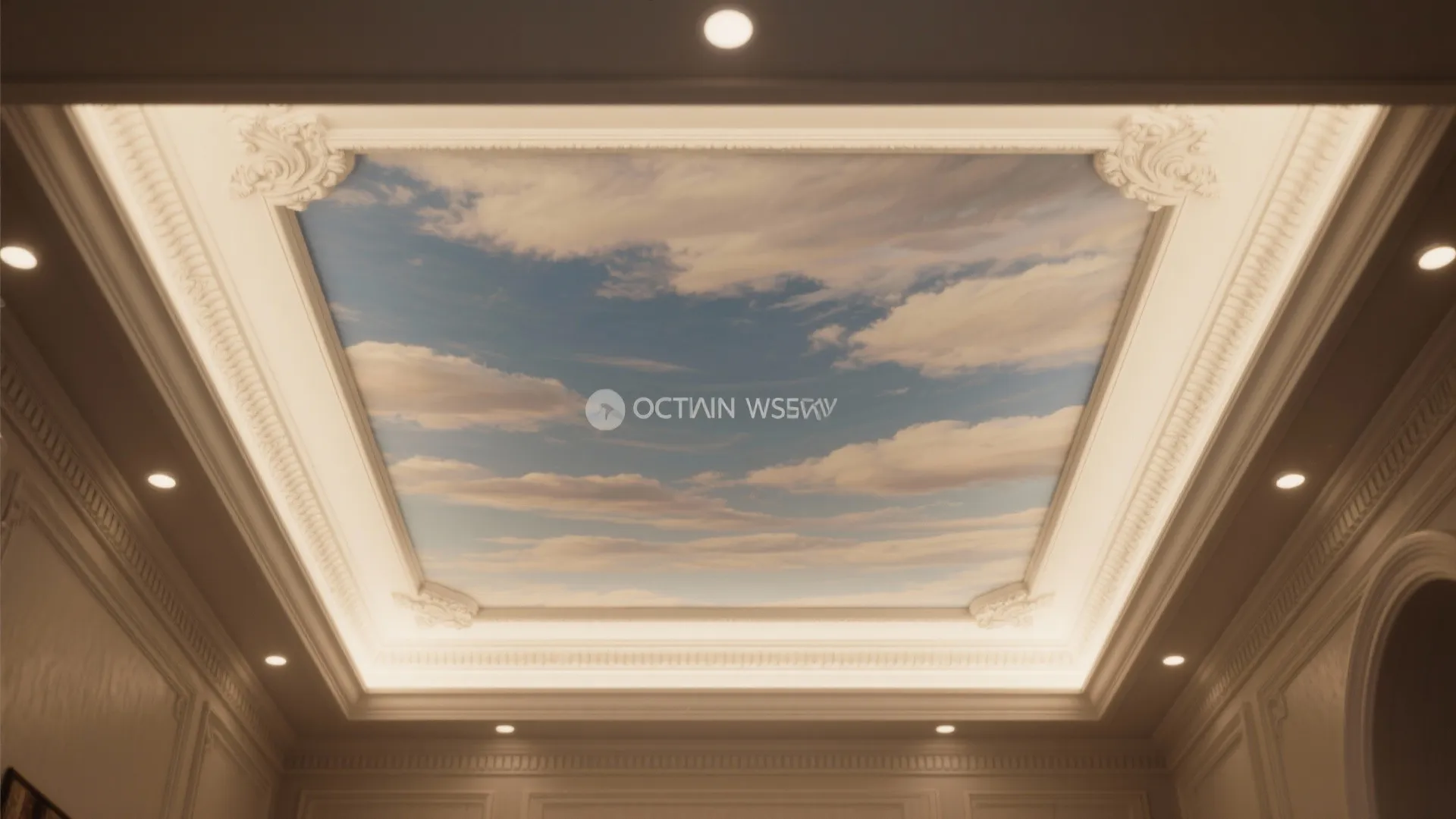 5. Ceiling sky with molding frame
