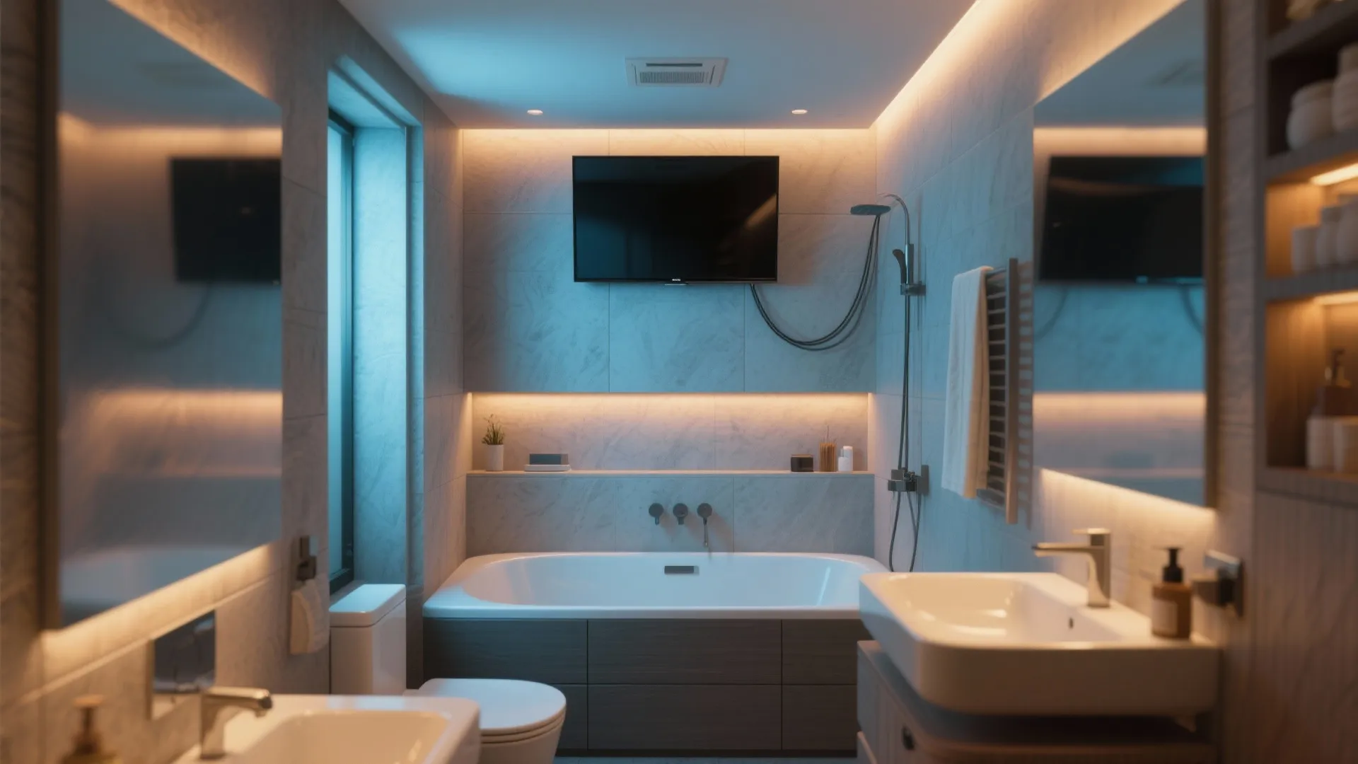 5: Ceiling-mounted TV