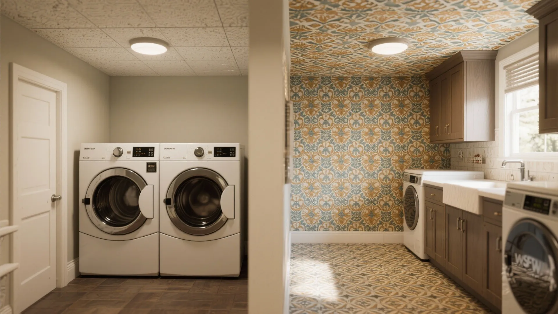 5. Patterned Ceiling or Floor Murals