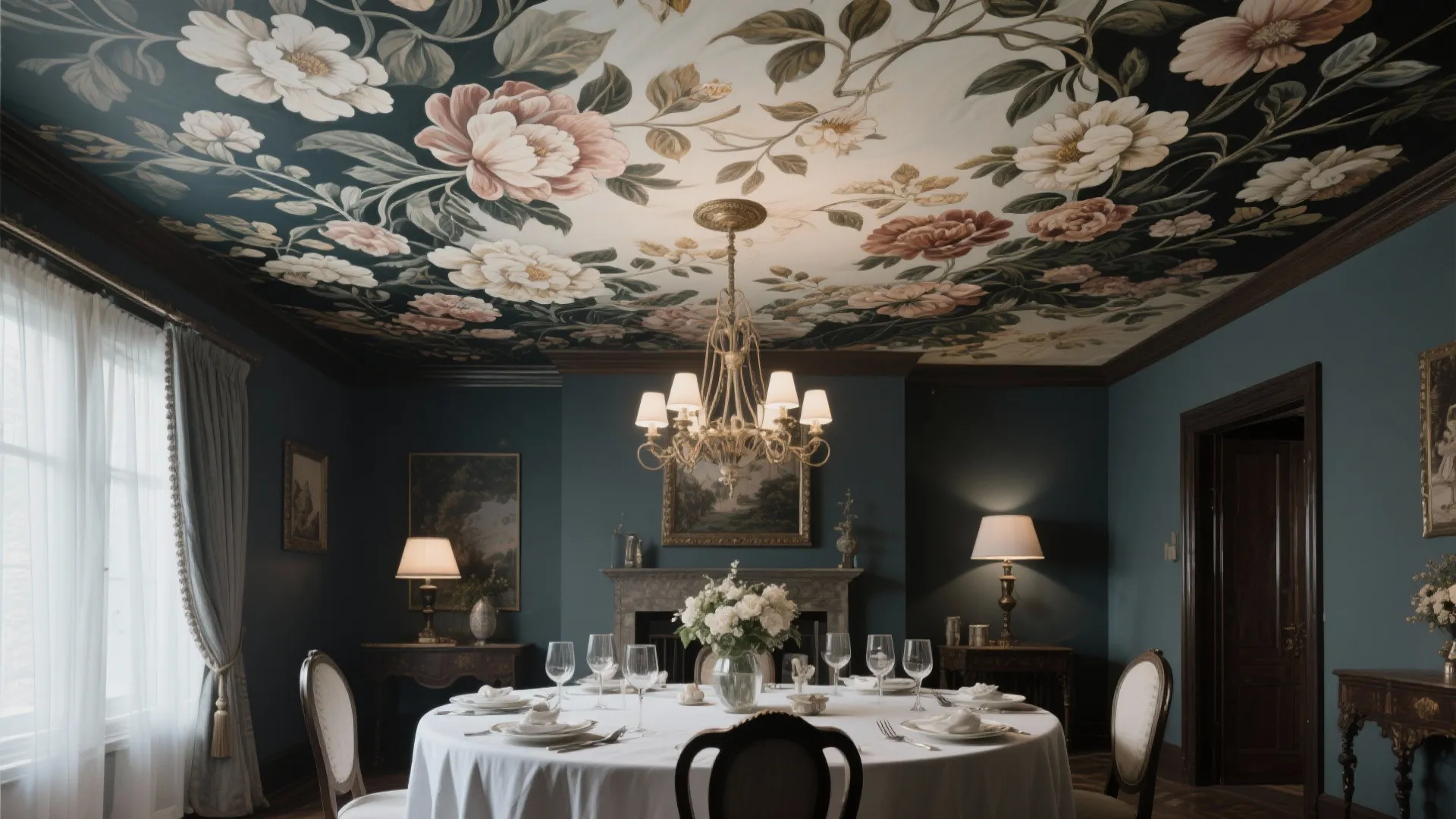 9. Dramatic Ceiling Mural