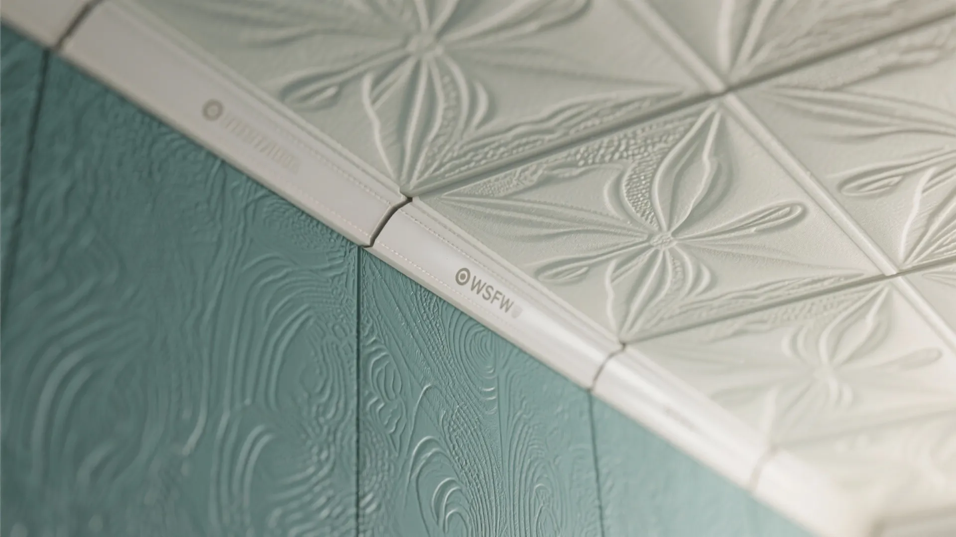 4. Tactile Ceiling Panels or Wallpaper