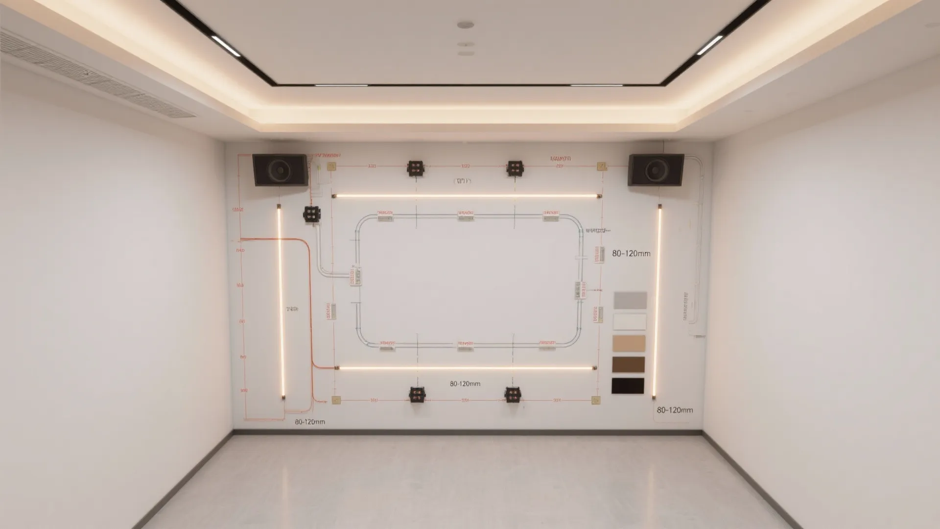 Statement Gypsum Ceiling with Integrated LED