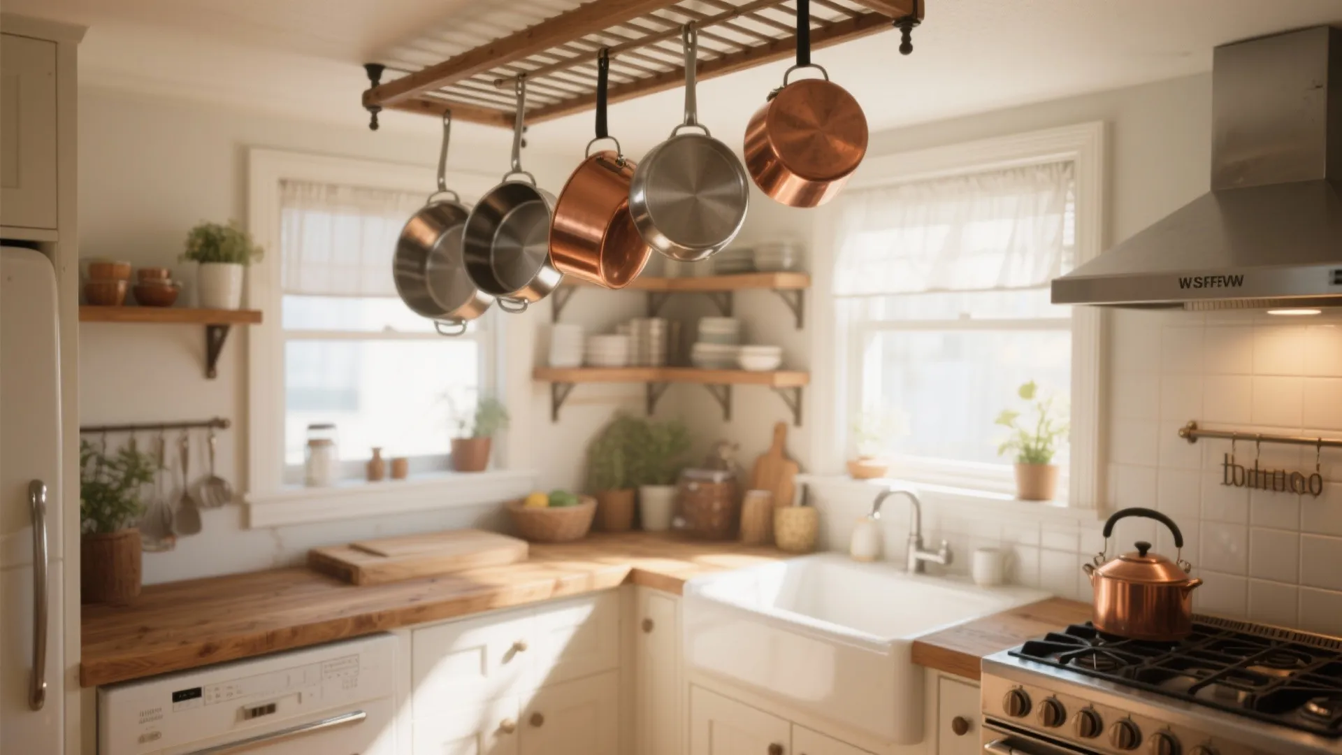 10. Ceiling Pot Rack