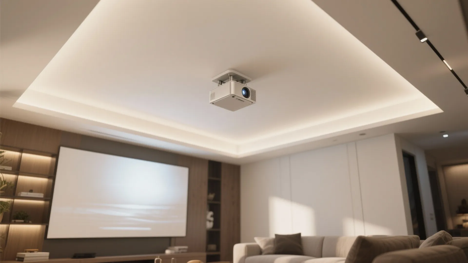 1. Ceiling-mounted but understated