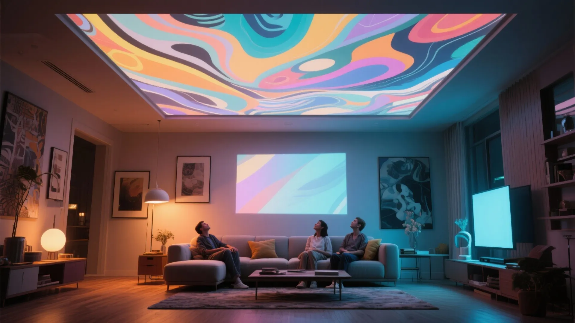 7. Ceiling Paint as Projection Surface