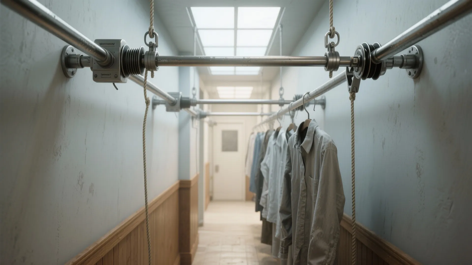 Ceiling-mounted pulley (airing) system