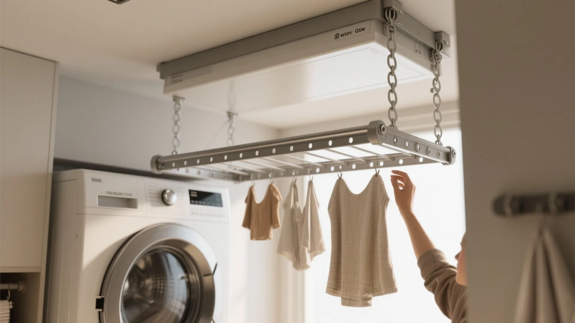 3. Ceiling-mounted drying shelf