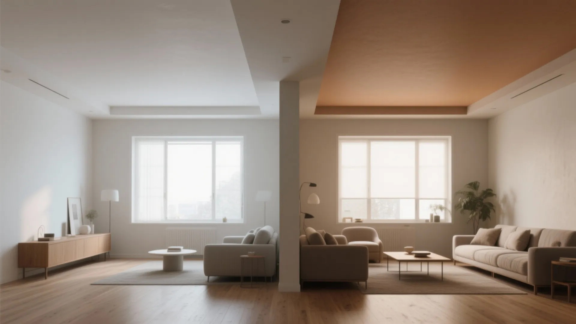 2. Use ceiling paint to visually raise or lower a room