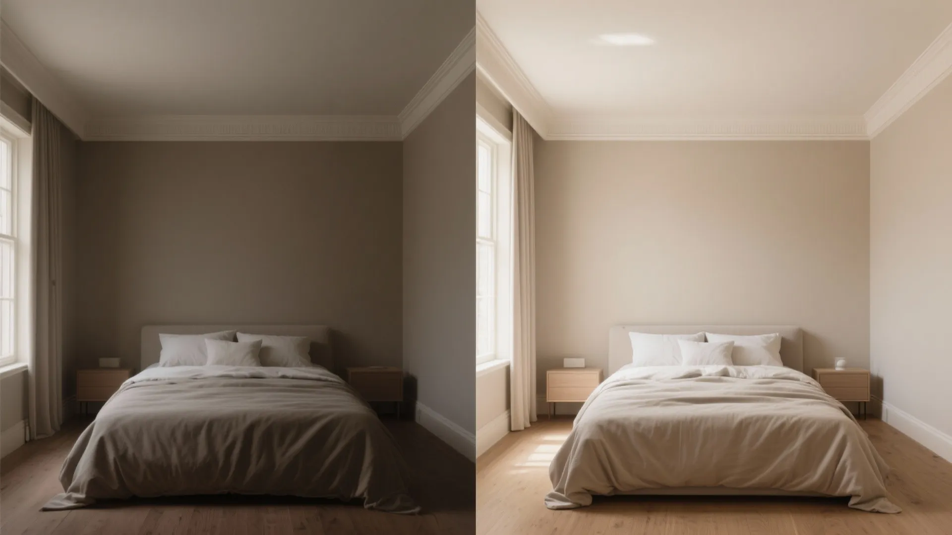 2. Paint the ceiling one shade lighter than the walls