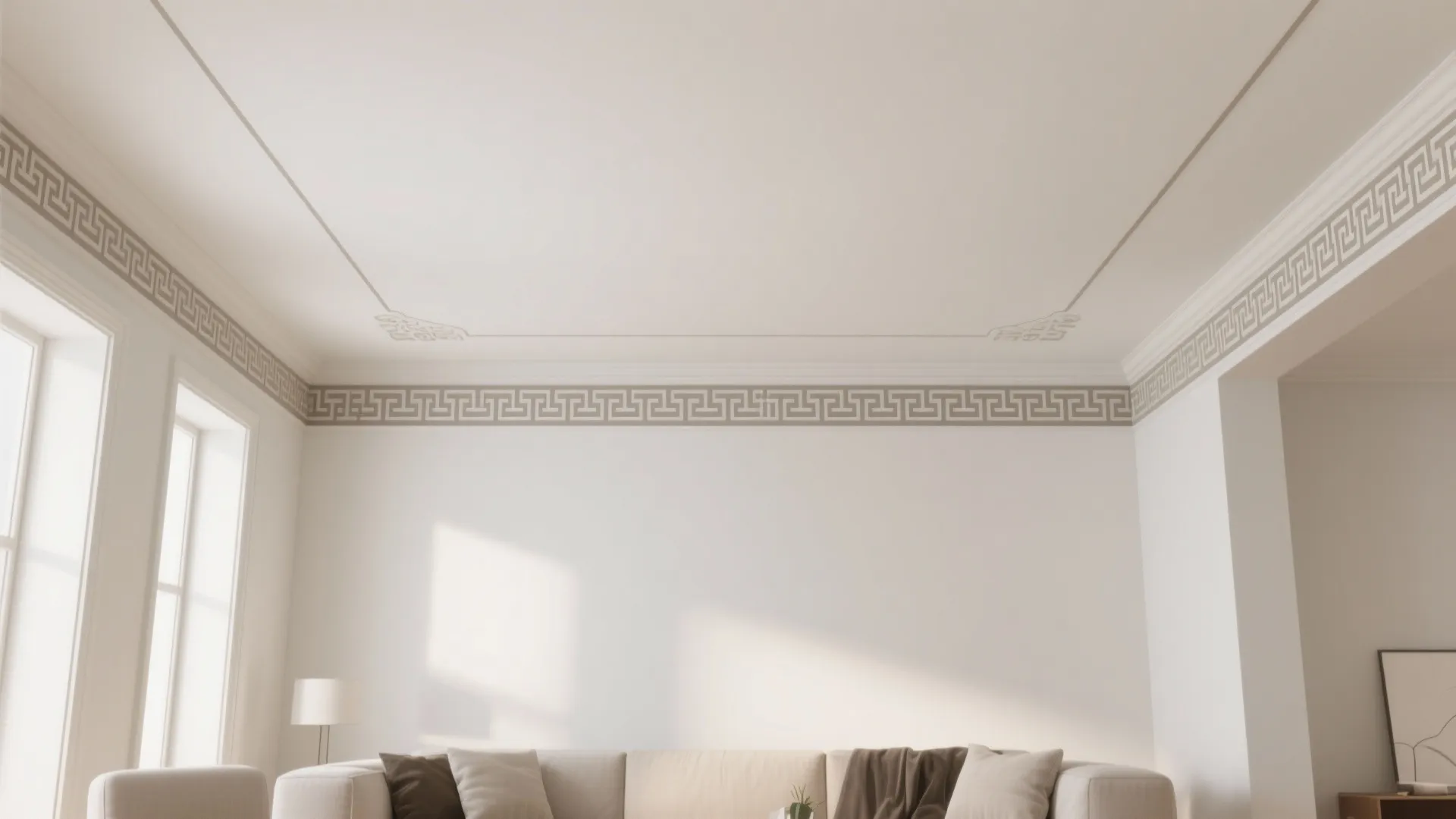 Ceiling Stencil That Lifts the Room