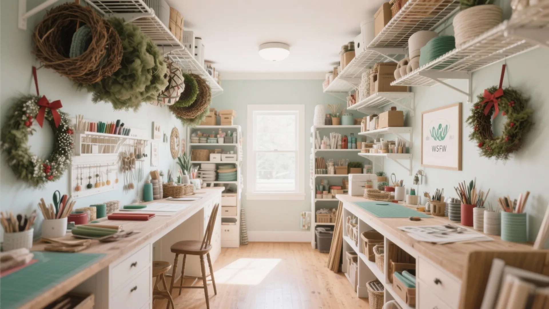 10. Ceiling-Mounted Storage