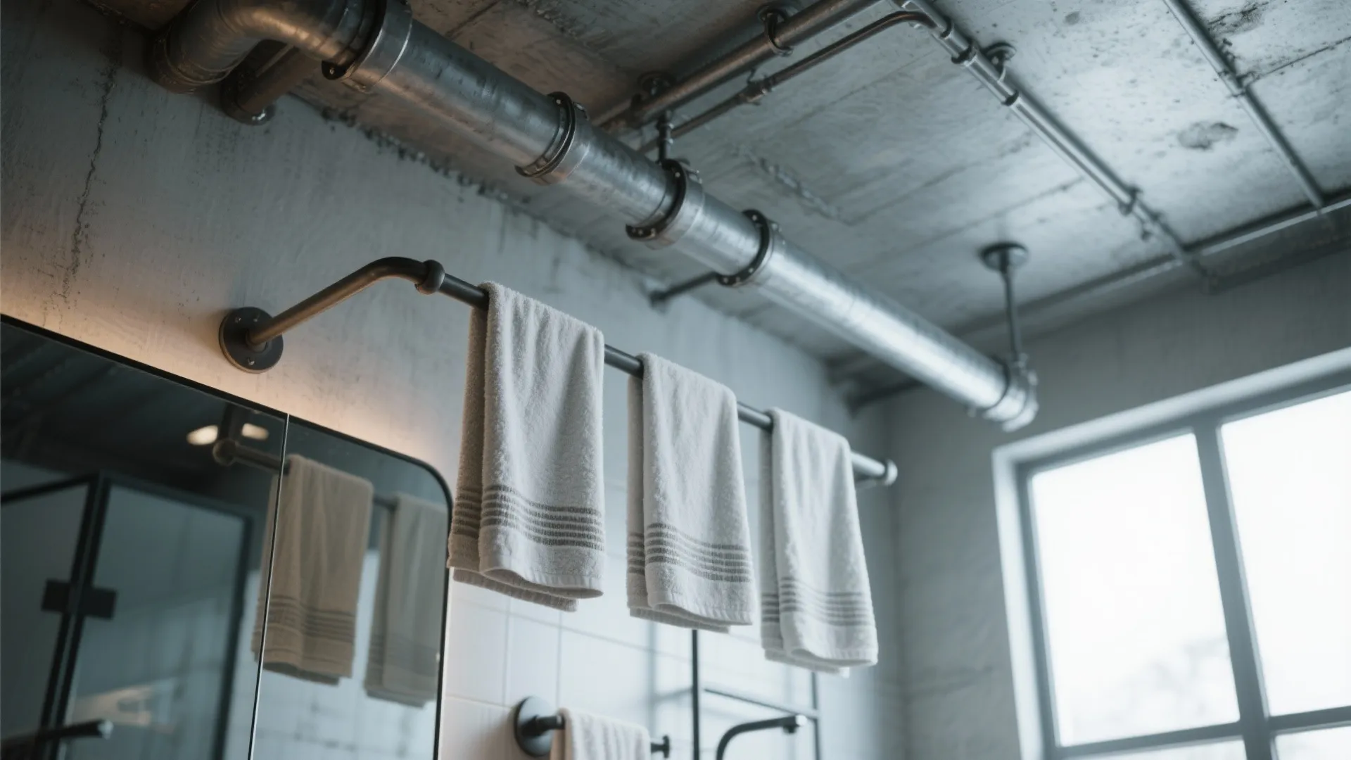 10. Ceiling-Mounted Hanging Rod