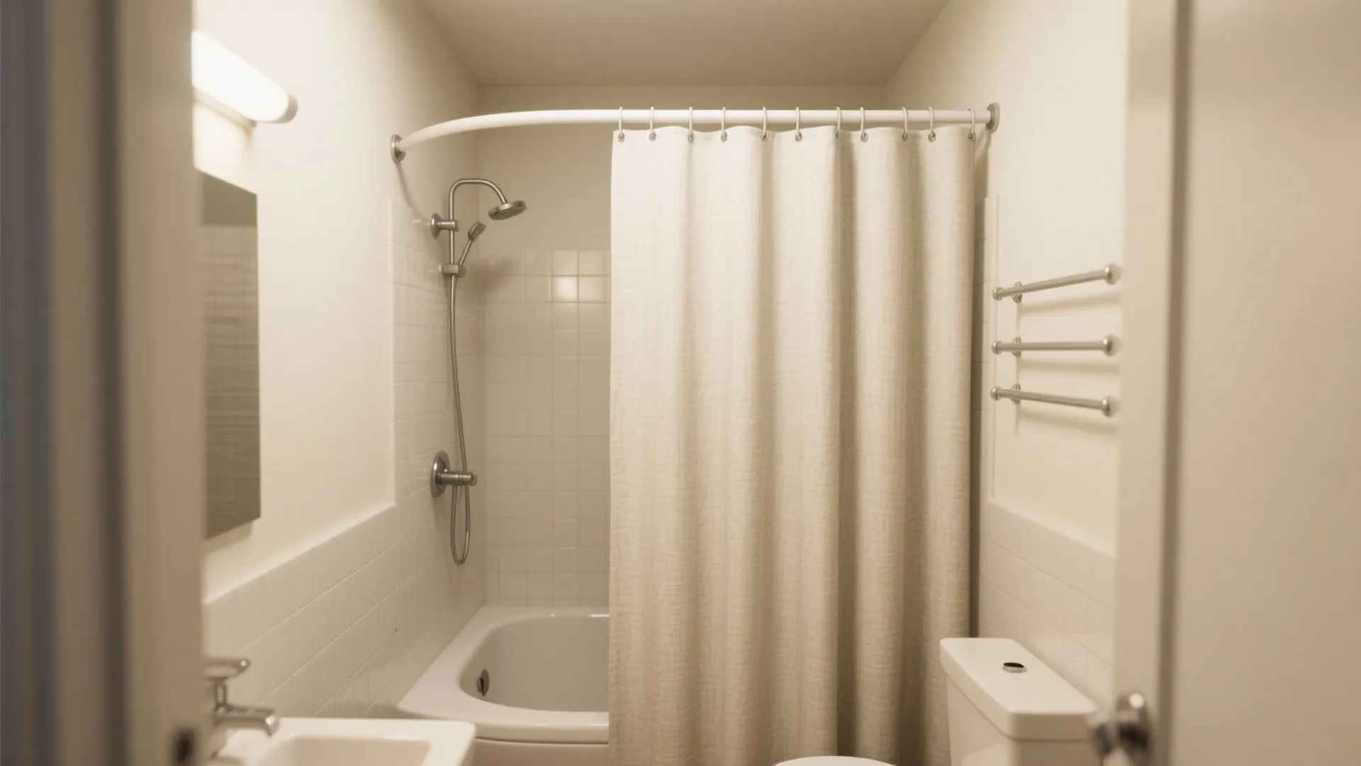 Ceiling-Track Curtain Partition (Flexible and Friendly)